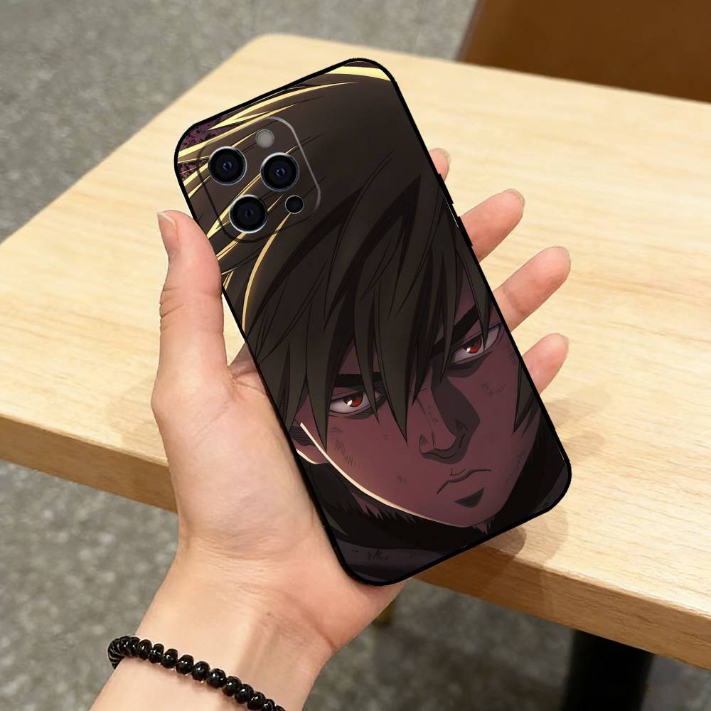 Comics Vinland Saga Phone Case For iPhone 17,16,15,14,13,12,11 Plus,Pro Max,XS,Soft Silicone Black Cover