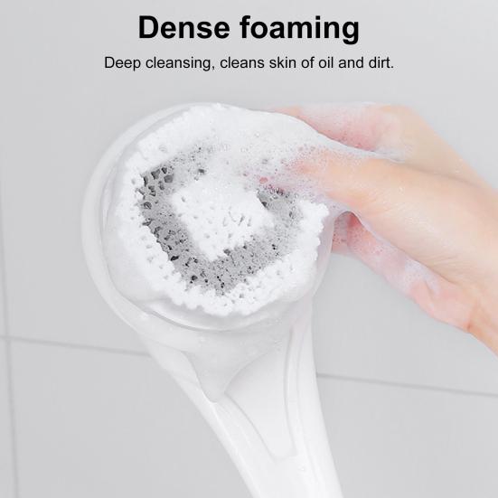 Electric Bath Brush with 5 Brush Heads Waterproof Rechargeable Long Handle Design 3-Speed Rotation Shower Massage Brush