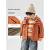 Right European Style Boys' Winter Thickened Coat, Cotton-Padded Jacket with Fur Lining, New Winter Children's Clothing, Baby Top