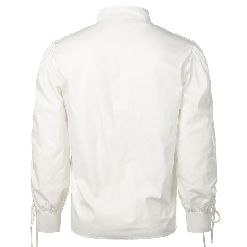 Модная классическая рубашка, средневековая пиратская рубашка, мужская повязка с длинным рукавом, готическая рубашка воина