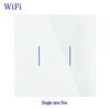 Умный настенный переключатель WiFi для ЕС с голосовым управлением Alexa и Google, сенсорное и двойное управление