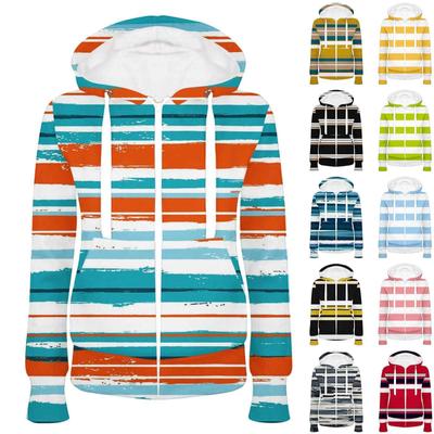 Женская модная куртка на молнии с принтом на осень и зиму, толстовка с капюшоном, пальто