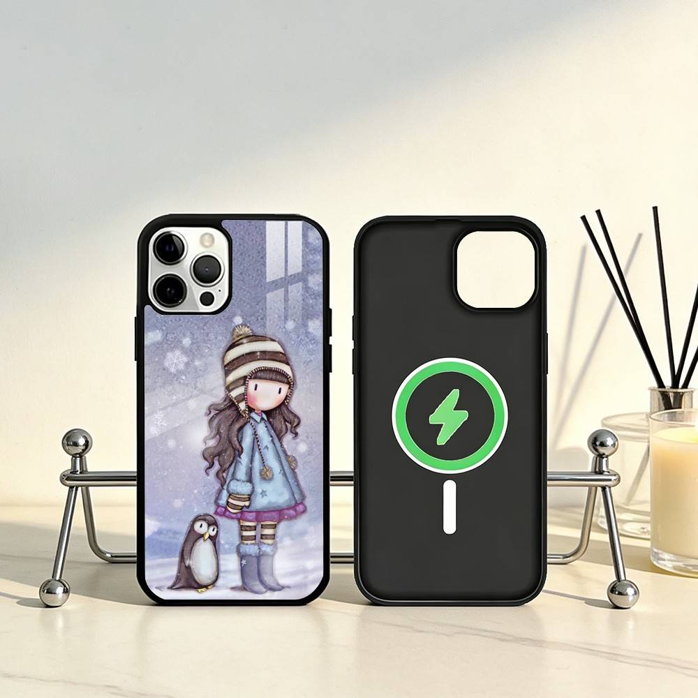 Прекрасный чехол для телефона серии Santoro G-Gorjuss для iPhone17,16,15,14,13,12,11 Plus,Pro Max Магнитный для беспроводной зарядки Magsafe