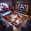 1PC Custom Name Christmas Magic Night Theme Floor Mat Ideal for Living Room, Game Rooms, Office, Bedroom,Floor Mat Playful Design