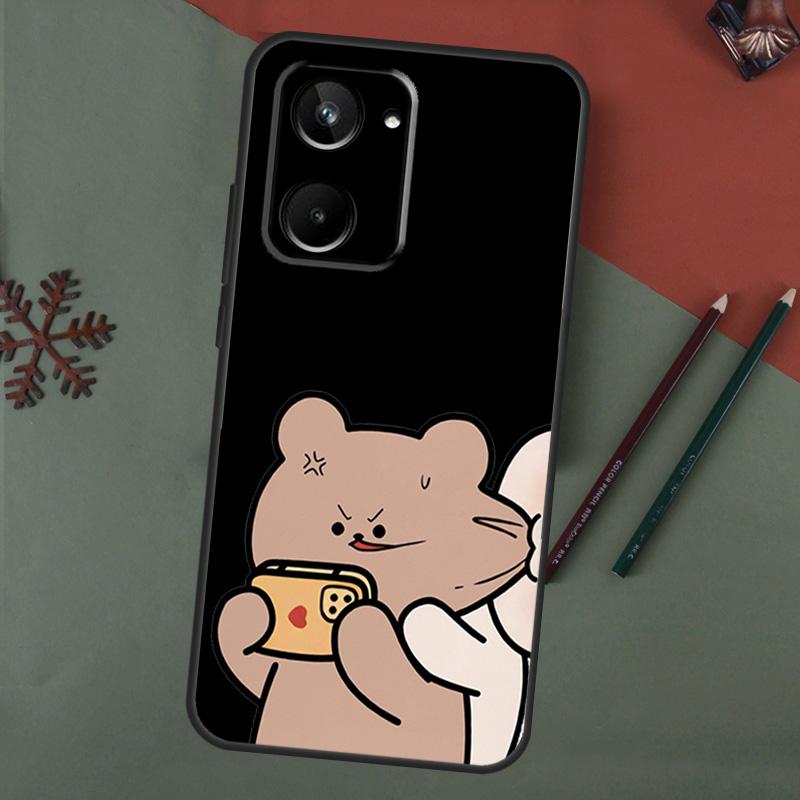 Funny Animal Dog Cats Tiger Couple Case For Realme C55 C51 C75 C63 C61 C53 C35 C65 C67 C71 11 12 13 14 15 Pro Plus GT6 GT7 Pro