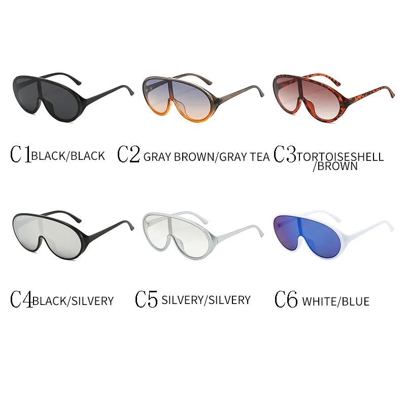 Новые цельные солнцезащитные очки оверсайз в стиле панк для женщин, роскошный бренд, квадратные солнцезащитные очки-щитки для мужчин, облегающие очки-гогглы, солнцезащитные очки