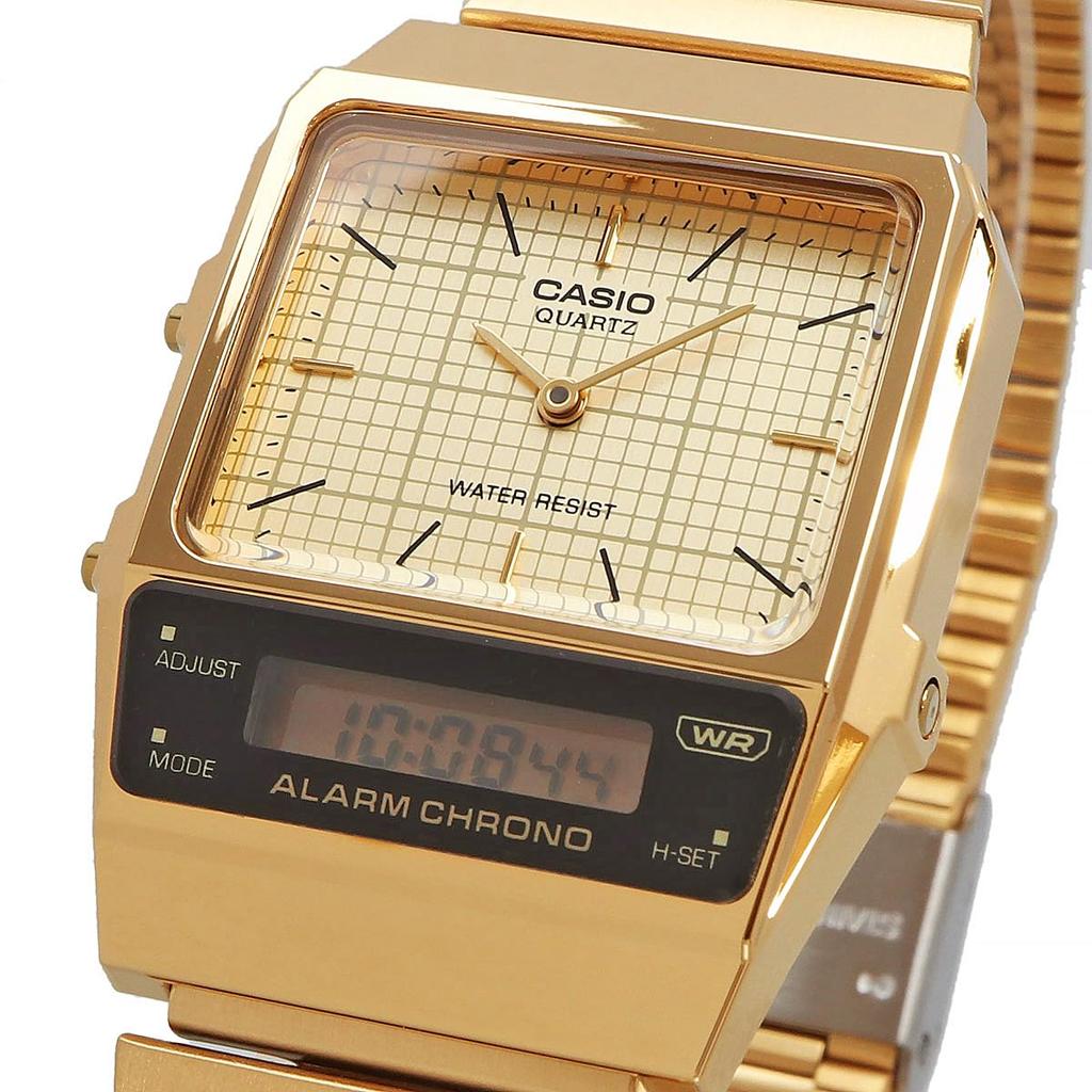 Casio Standard STANDARD Quartz Watch Unisex Gold Overseas Model Ana-Digi AQ-800EG-9A [Item]