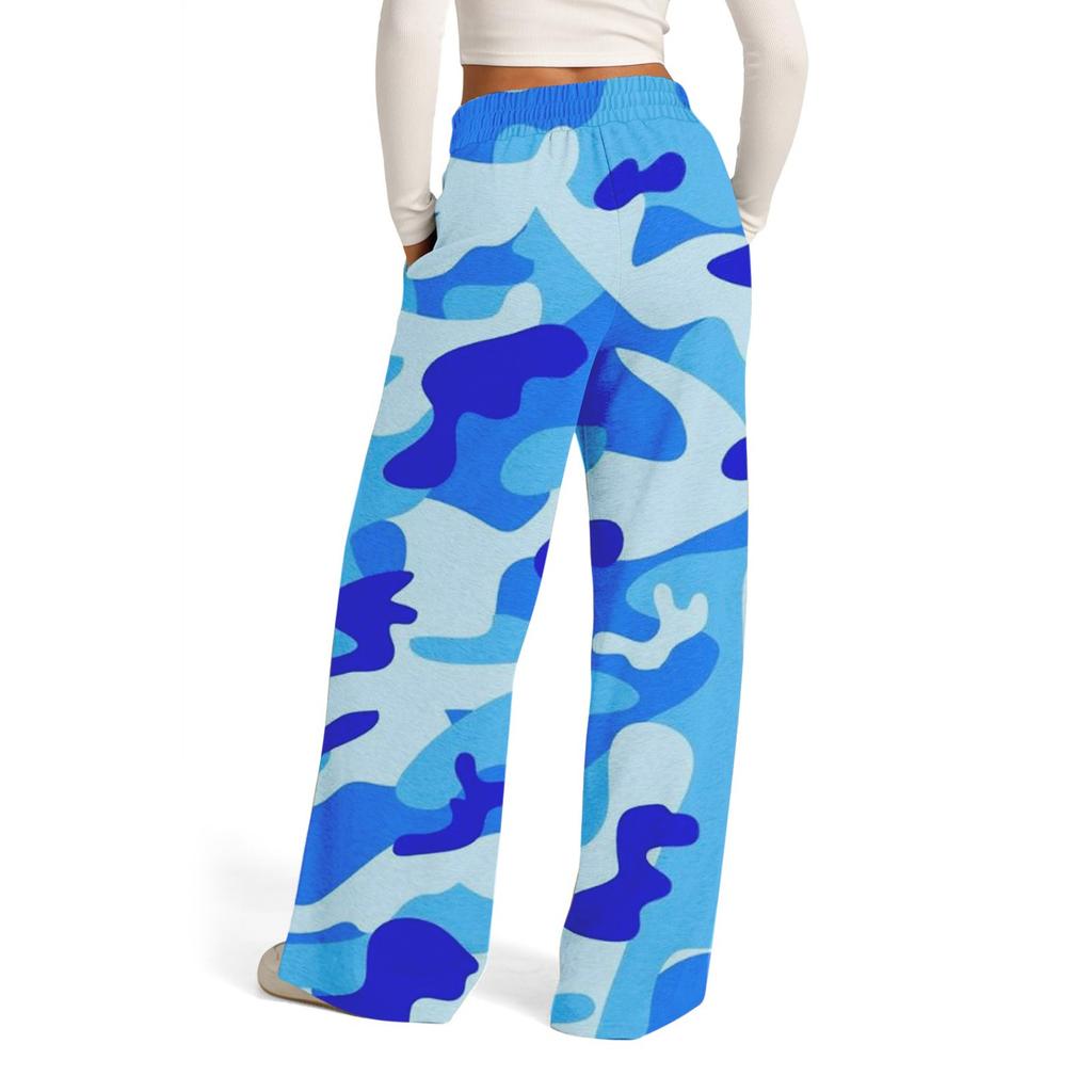 Женские повседневные спортивные штаны с высокой талией и широкими штанинами для бега