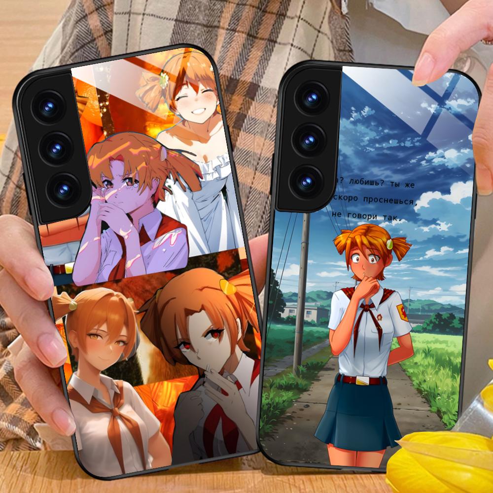 Вечное Лето Алиса Стеклянный Чехол для Мобильного Телефона для Samsung Galaxy A56 55 54 53 52 51 36 35 34 23 16 15 5G Цветная Крышка