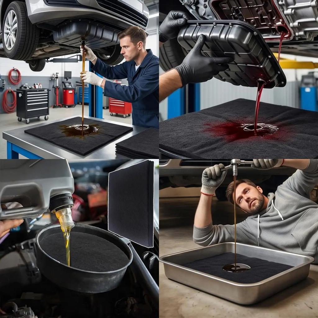 Universal Oil Change Anti-Splash Pad Resist Engine Oil Coolant Brake Cleaner Gear Oils Garage Oils Drip Mat for Car Maintenance