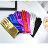 Adult Women's Summer Performance Gloves - Gold Fluorescent Thin Spandex Gloves for Dance, Stage, or Parties.