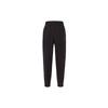 Solid Color Comfortable Loose Fit Cuffed Mid Waist Casual Pants Men Bottoms Black JJ1301