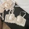 French Lace Ultra-Thin Rabbit Ear Strapless Bra: Sexy, Anti-Sagging Women's Lingerie with Soft Support.