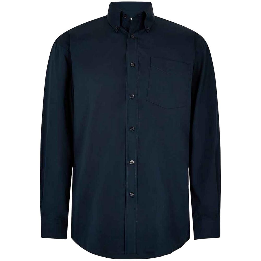 Kustom Kit Мужская корпоративная оксфордская рубашка с длинным рукавом