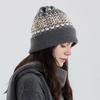 DIMANAF Зимняя Осенняя Женская Шапка Цветочная Толстая Вязаная Шапка Новая Женская Теплая Толстая 2025 Мода