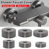 New Stainless Steel Shower Faucet Cover Grey Chrome Finish Shower Arm Flange Faucet Decorative Cover