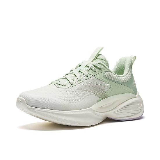 Anta Lingyun Comfortable Versatile Trendy Non-Slip Breathable Low-Top Casual Running Shoes Women Sneaker White Green 922525502-3