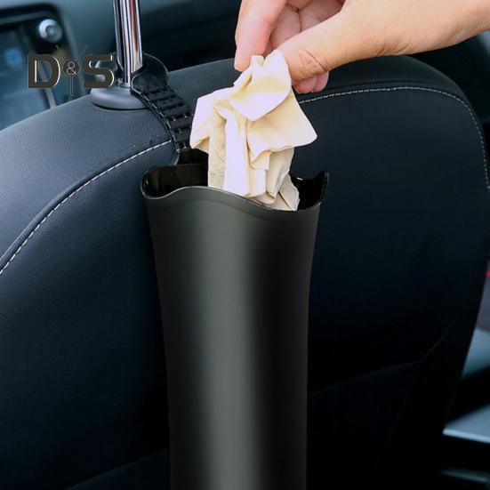 Car Umbrella Storage Holder Back Seat Headrest Mount Hanging Hook Multifunctional Auto Trash Can Garbage Bin Organizer Car Supplies