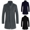 Men's Jacket Warm Winter Trench Long Outwear Button Smart Overcoat Coats 