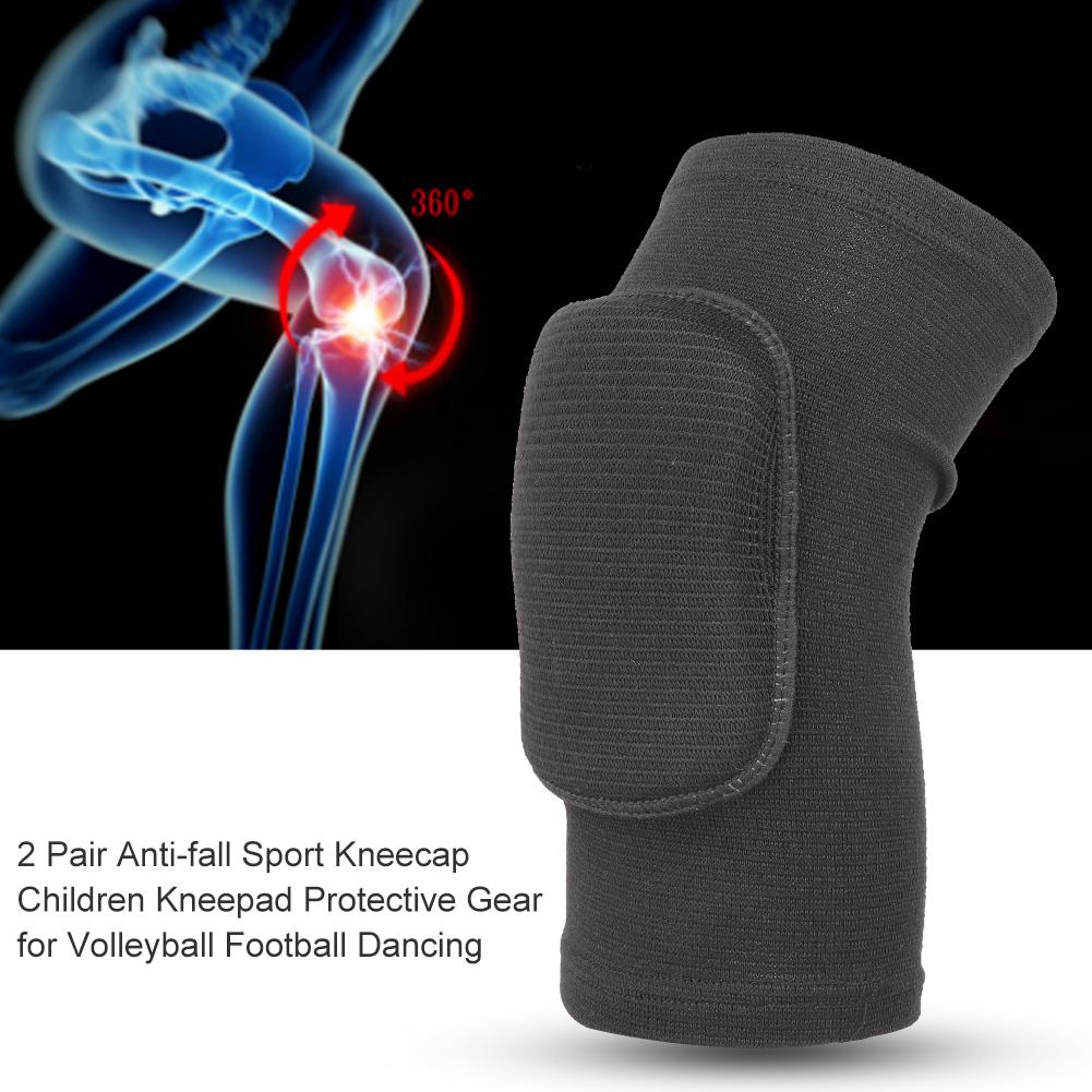 2 Pair Anti Fall Sport Kneecap Children Kneepad Protective Gear for Volleyball Football Dancing(L(Suitable for 65 90