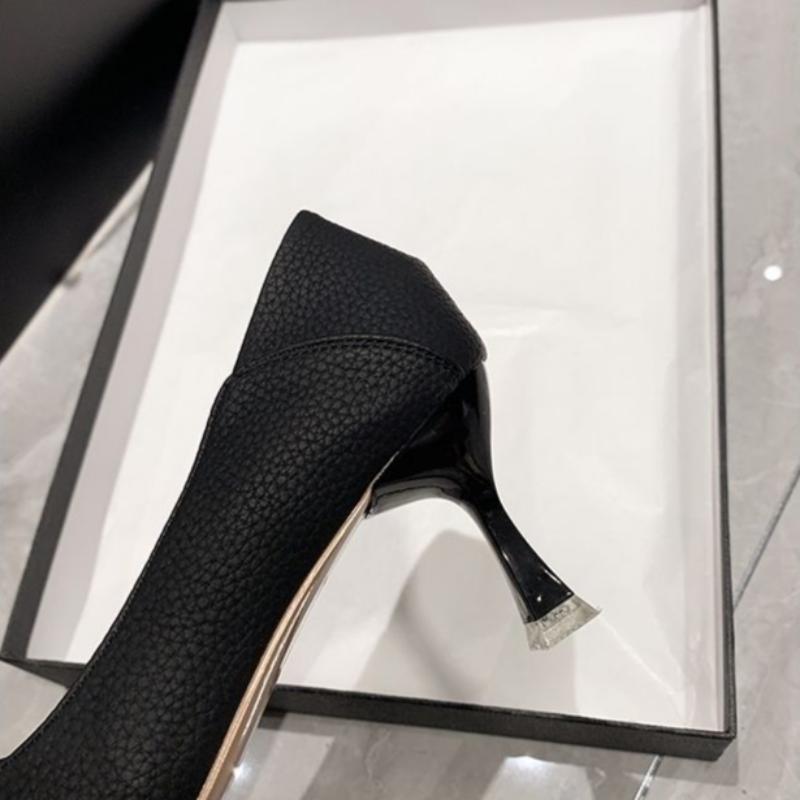 Французский темперамент Высокие каблуки Туфли на тонком каблуке и сверле Одиночные туфли Профессиональная рабочая обувь Покупки Свидания Банкет и обувь Женские туфли на высоком каблуке с бантом