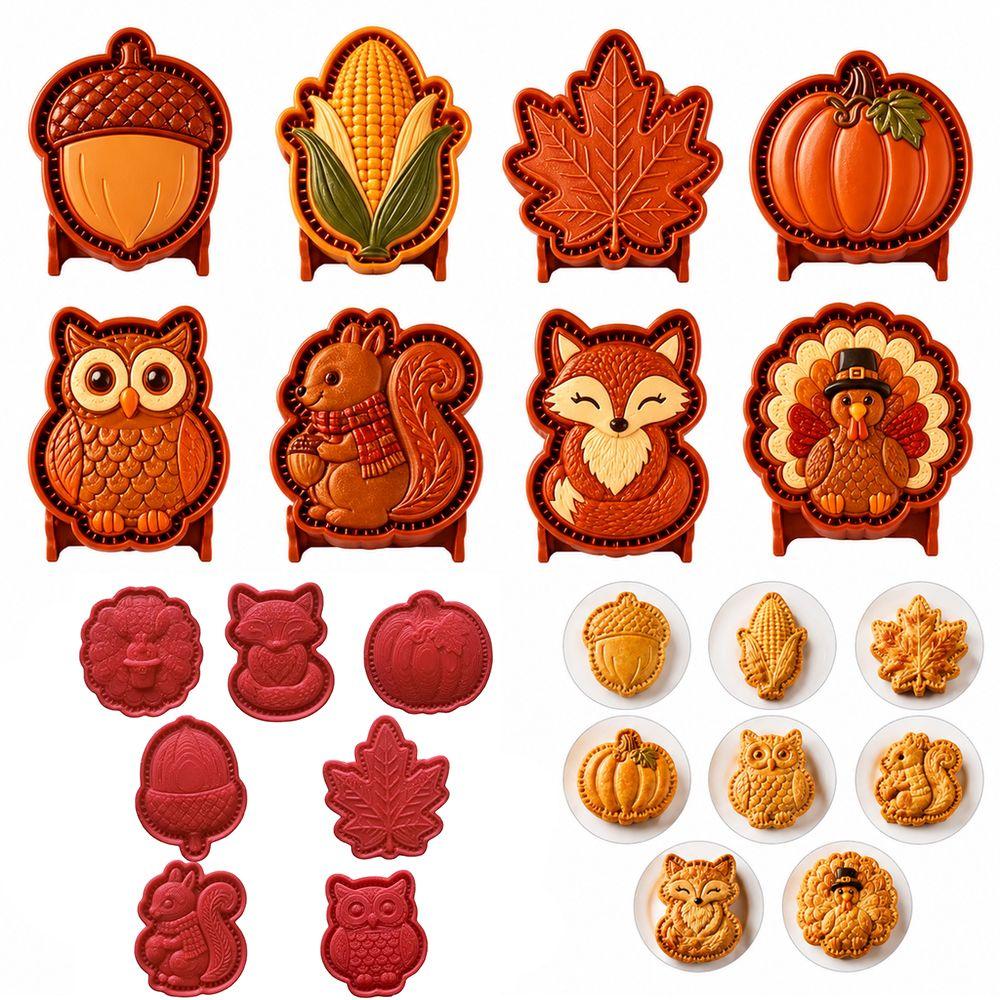 1PC Plastic Mini Pie Mold Reusable Hand Press Maker Mold New Fall Baking Mold Kitchen Baking Tool