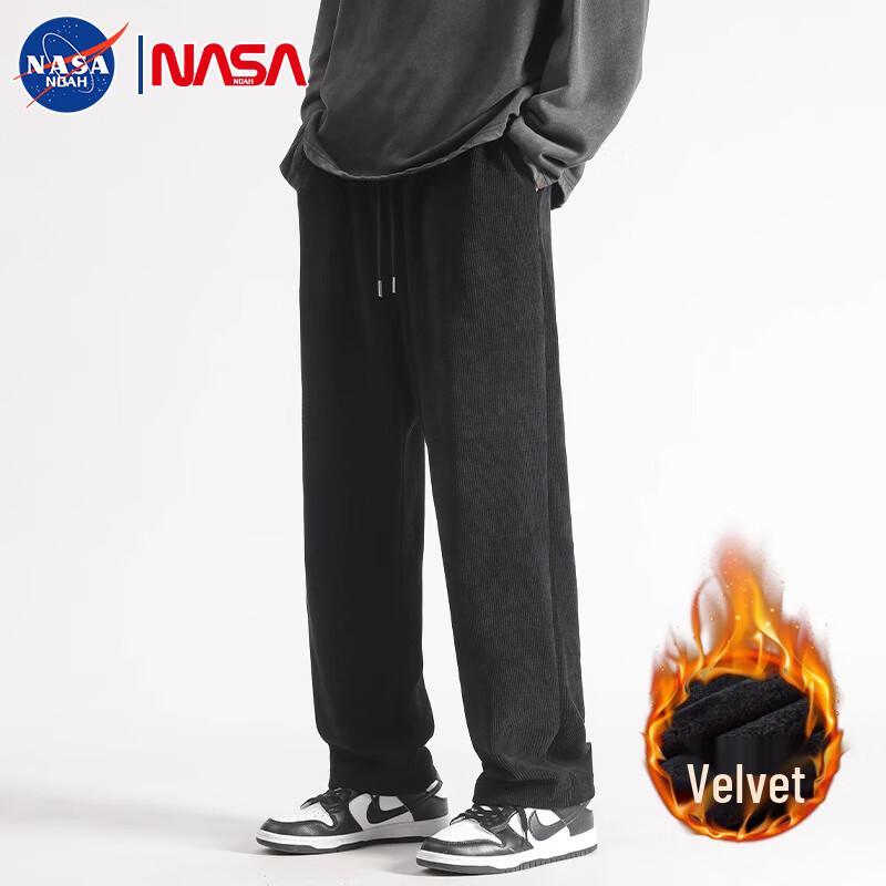 NASA NOAH Men's Corduroy Straight Leg Casual Sweatpants