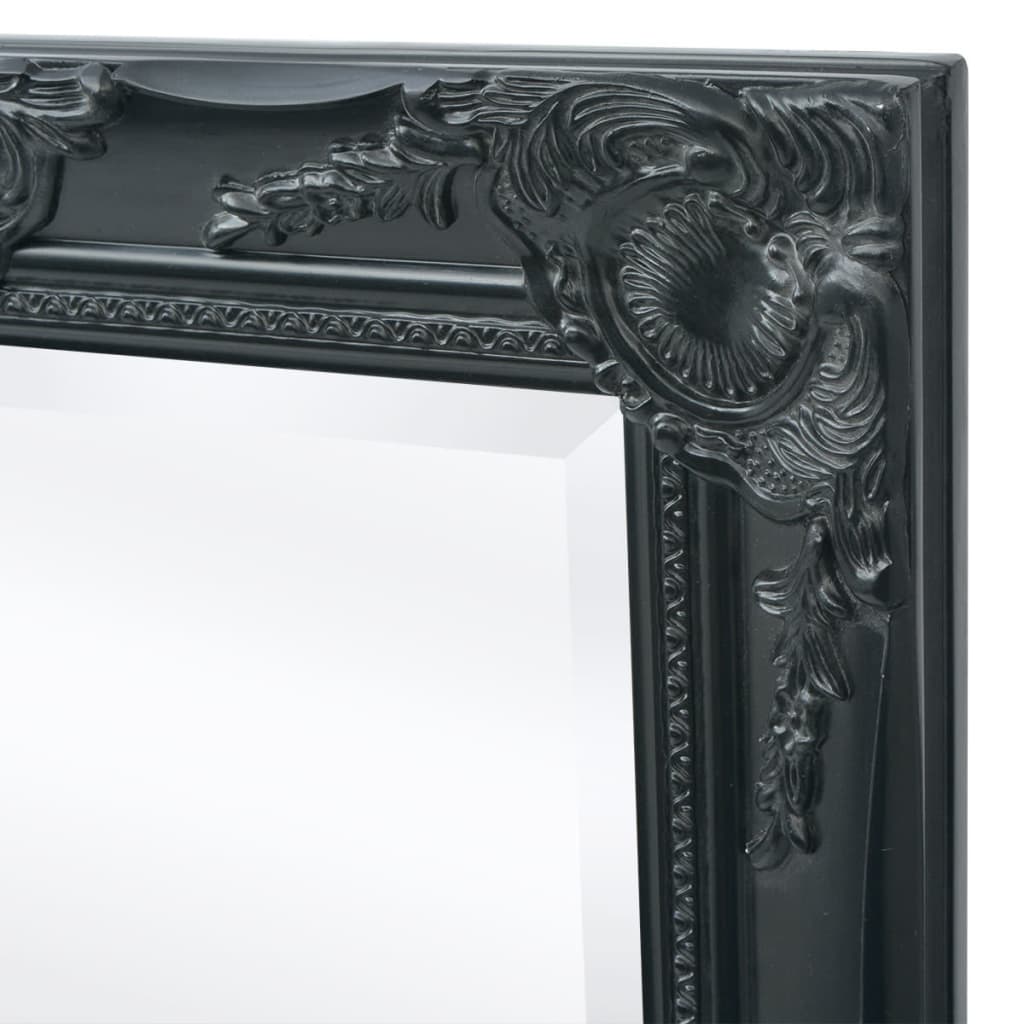 Vidaxl Lustro Ścienne W Stylu Barokowym 100X50 Cm, Czarne