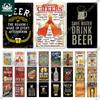 Decor Beer Vintage Tin Signs Plaque Metal Plates Retro Poster Wall Art Stickers for Bar Pub Club Man Cave Room Decoration