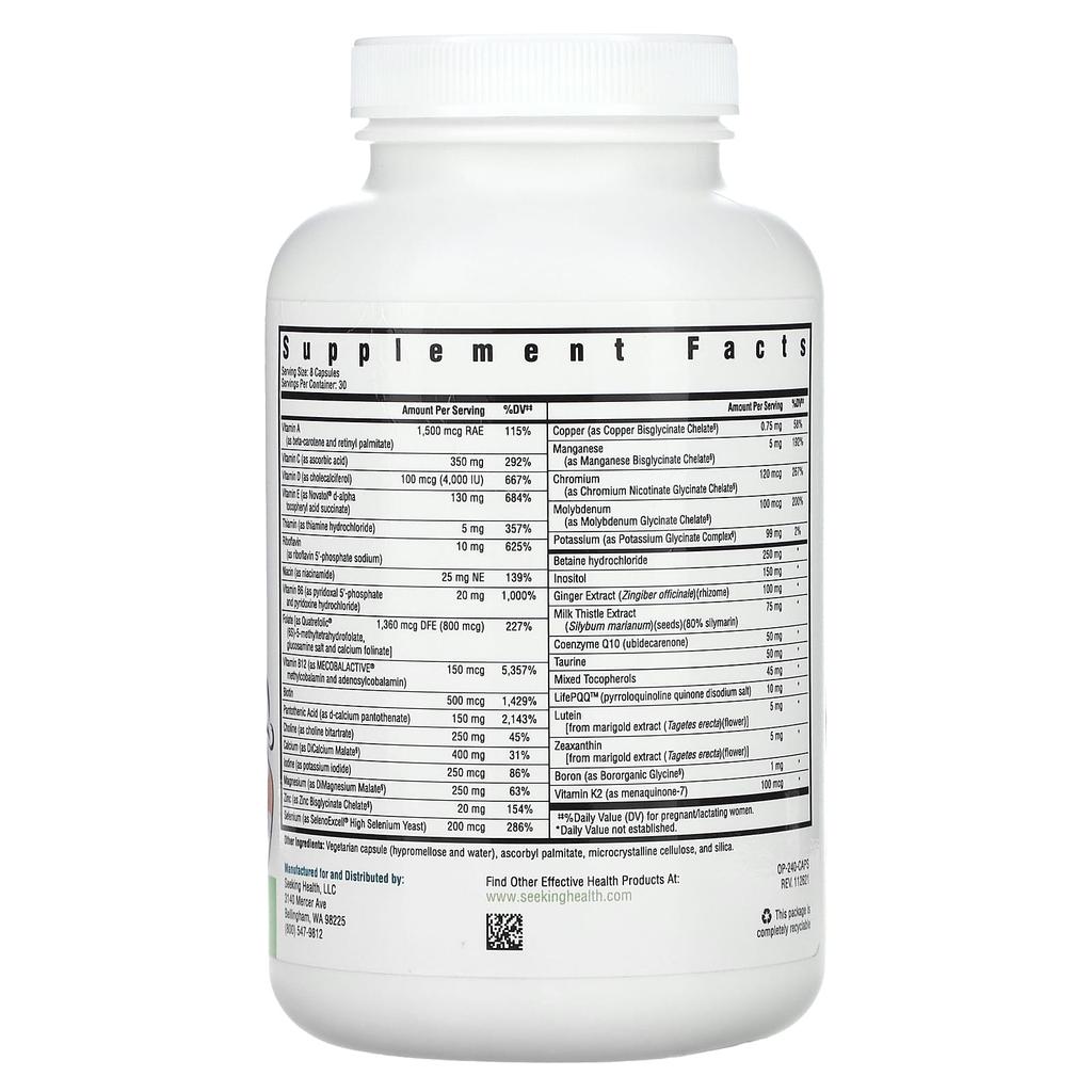 Seeking Health Optimal Prenatal, 240 растительных капсул