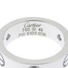 CARTIER Love Ring Ring Half diamond K18 white gold/diamond #4.9(US Size) 8.1g Women Used