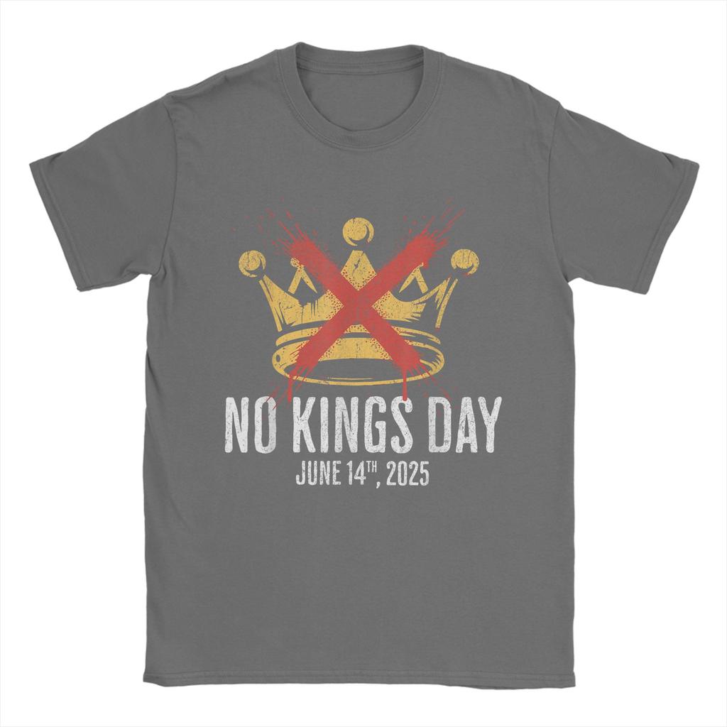 Men's T-Shirt No Kings Day October 18 2025 Crazy Cotton Tees Short Sleeve Rejecting King T Shirts Crew Neck merch Gift Idea