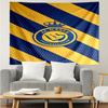 Nassr Football Club Crest Printed Printed Tapestry, for Bedroom,Livingroom, dormitory, Large Wall Decor, Fabric Decor Fan Birthday Gifts