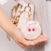 Fur Ball Keychain Cat Soft Pompom Animal Tail Hair Ball Car Keychain Ladies