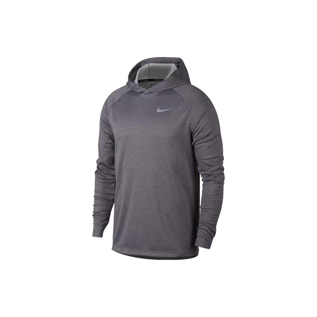 Nike Толстовка с капюшоном для бега с принтом логотипа, мужская, светоотражающая, серебристая 891702