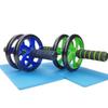 Home Gym 5-in-1 Ab Roller Wheels Kit Includes Abdominal Exercise Workout Equipment Resistance Bands Knee Mat Jump Rope Push