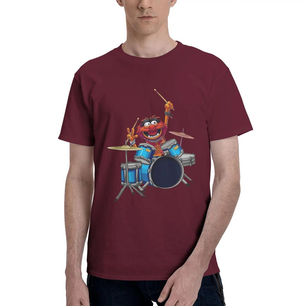 Animal Drummer The Muppets Show Men TShirt Oversized T Shirts Mens ONeck Cotton Tees Short Summer Male