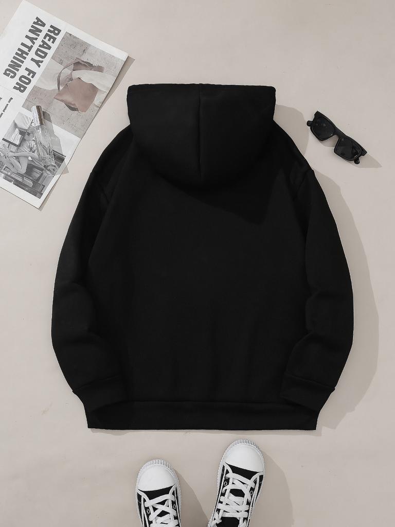 Женская повседневная модная свободная спортивная толстовка с капюшоном с принтом мультфильмов