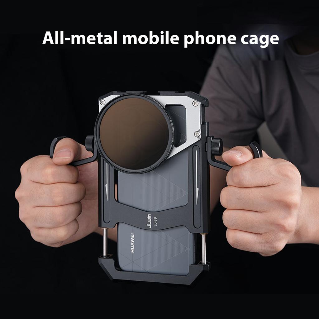 Универсальный комплект для видеосъемки смартфона с двумя ручками, металлическая клетка для телефона, портативное видео для телефона