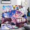 1Pc ReZero Print Flannel Blanket, High quality Comfortable for All Seasons, Home Decor, Warmth and Comfort, Perfect for Christmas Gifts