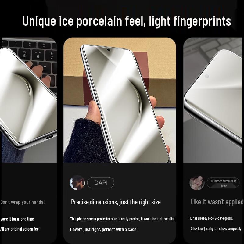 Smorss 2-Pack Ice Porcelain Hydrogel Screen Protector for Huawei Pura 70 Series