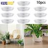 10 шт. поддон для сбора капель для садовых растений, круглый поддон для горшка, прозрачный контейнер для закусок, настольный поддон для мусора из ПЭТ, упаковка для закусок, инструменты