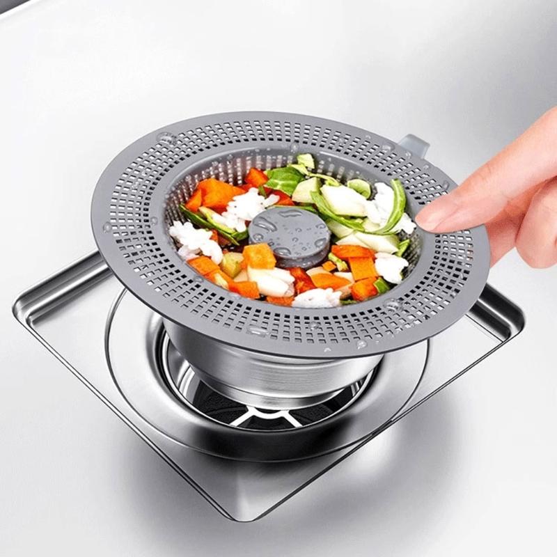 Универсальная сетка-заглушка для кухонной раковины из нержавеющей стали, практичный фильтр для раковины, эффективная фильтрация, заглушки для кухонной раковины