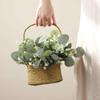 6 шт. искусственные листья эвкалипта стебли ветки DIY искусственные растения для свадьбы домашний декор сада