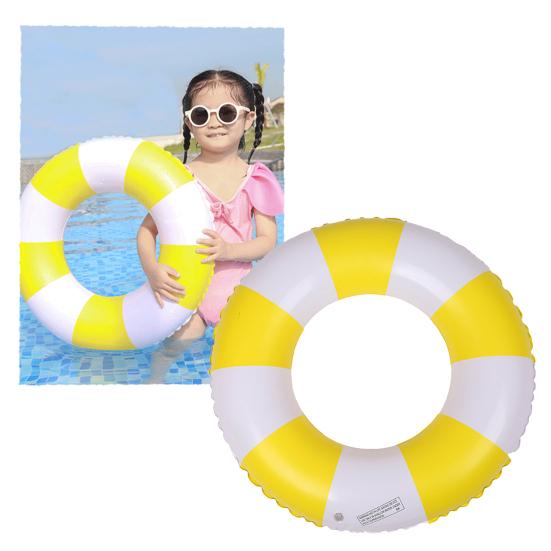 Детское кольцо для плавания, сильная плавучесть, красочный полосатый узор, утолщенные поплавки с защитой от опрокидывания, ПВХ, бассейн, вода, надувной плавающий круг, водная забавная игрушка