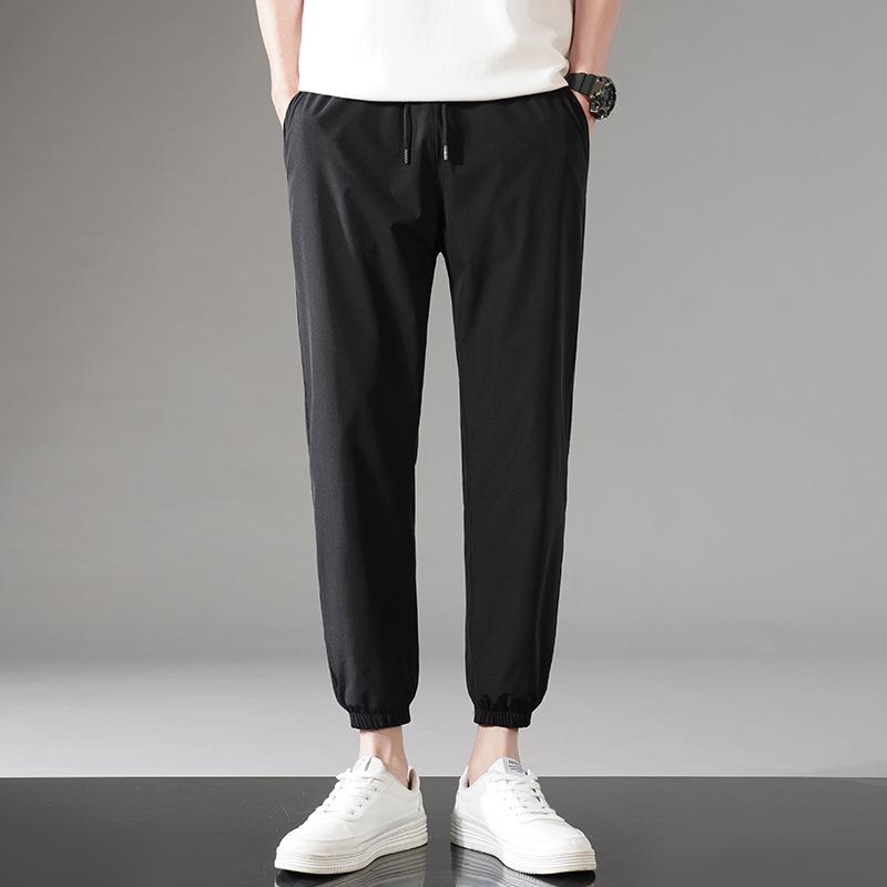 Мужские летние быстросохнущие широкие повседневные брюки прямого кроя
