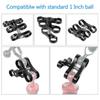 1 Inch Ball Clamp Aluminum Alloy for Underwater Light Arm Tray Scuba Diving Photography Camera