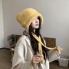 Strap Windproof Rope Knitted Hat Ear Protection Wool Balaclava Hat Cute Pullover Hat  Women