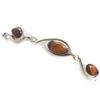 [N2282] - Silver Bracelet 'Inspiration' Amber Cognac (rhodium-plated) - 9 Mm