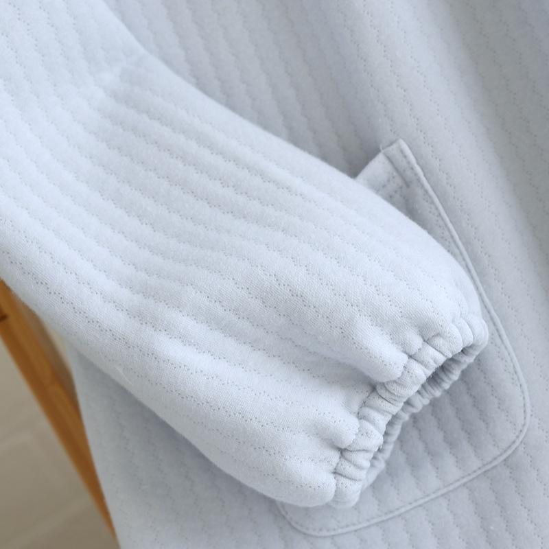 Осень и зима Новая женская длинная юбка утолщенная термо ночная рубашка 100% хлопок хлопковый зажим с длинным рукавом домашнее платье пижамы